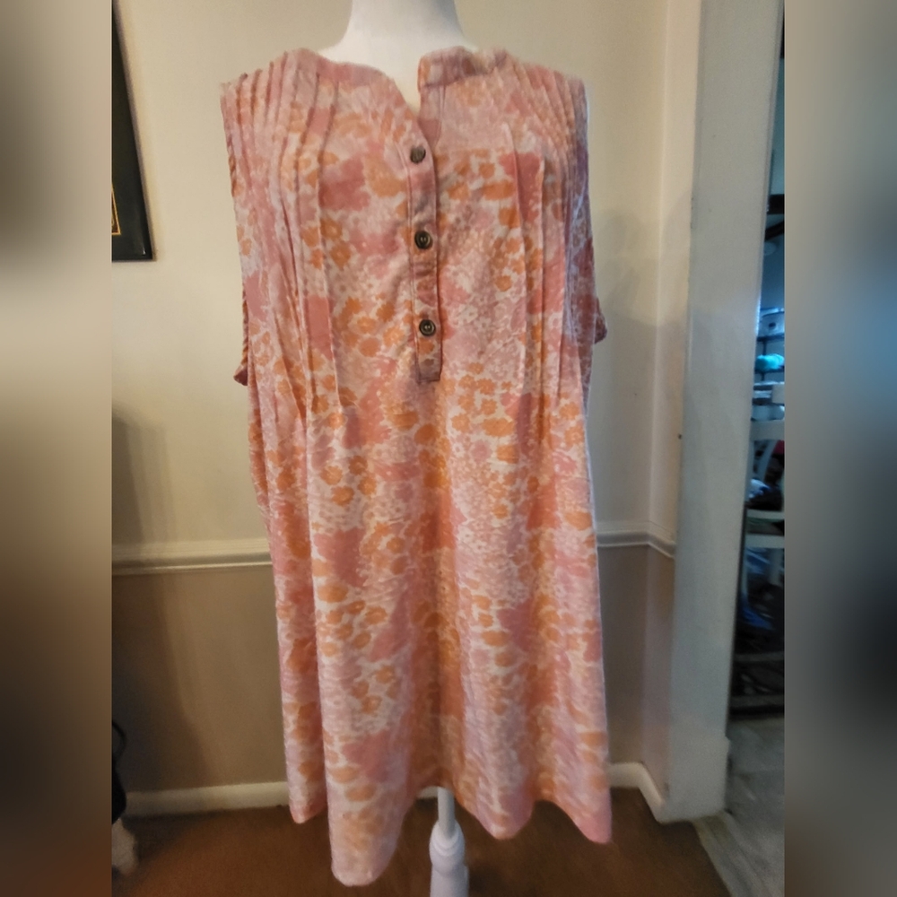 Napa Valley Peach Floral Dress